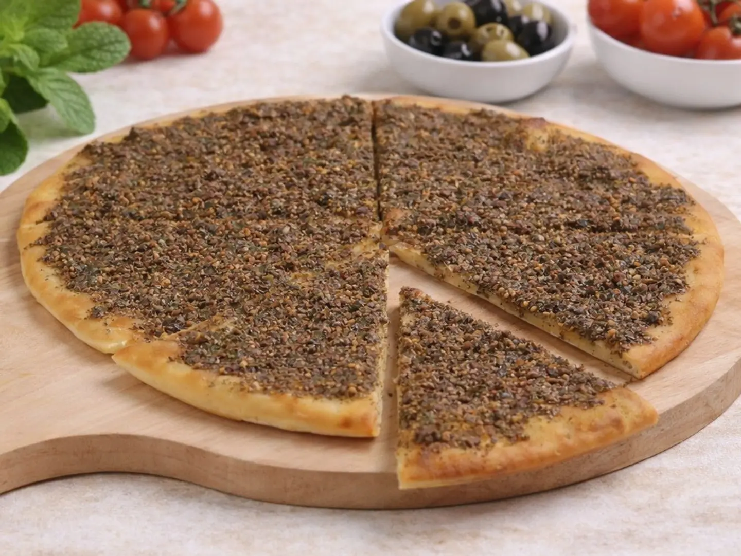 منقوشة زعتر - عجين أبيض