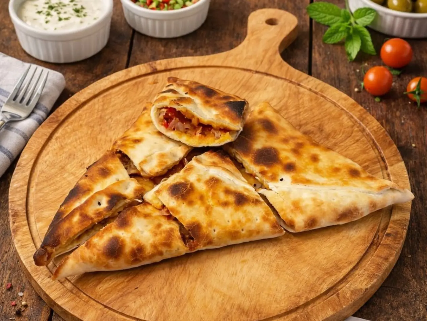 منقوشة بطاطا بقاورما - عجين أبيض