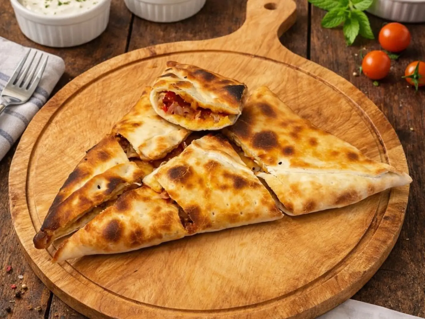 فطاير بطاطا ببصل - عجين أبيض