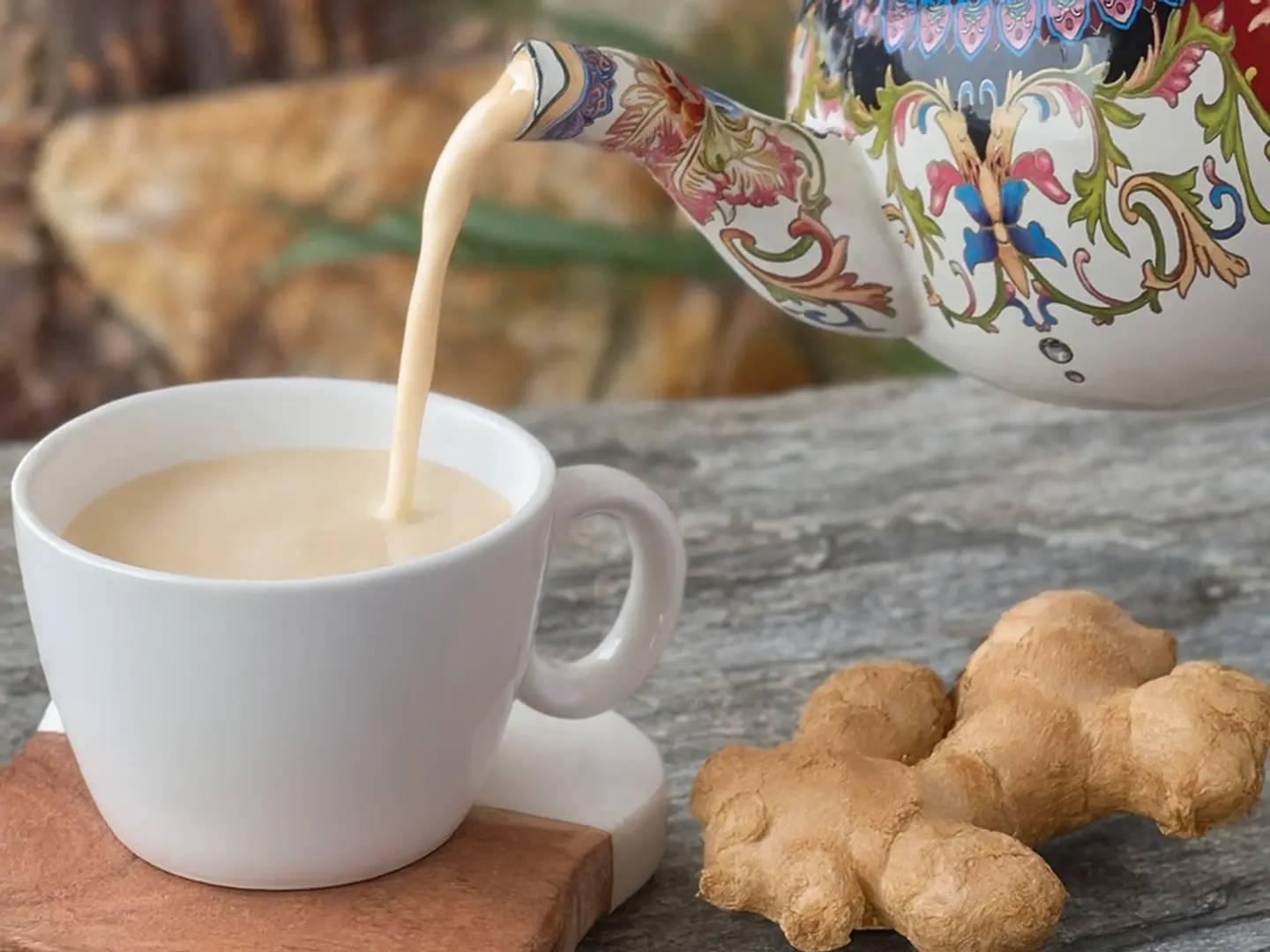 كوب حليب زنجبيل