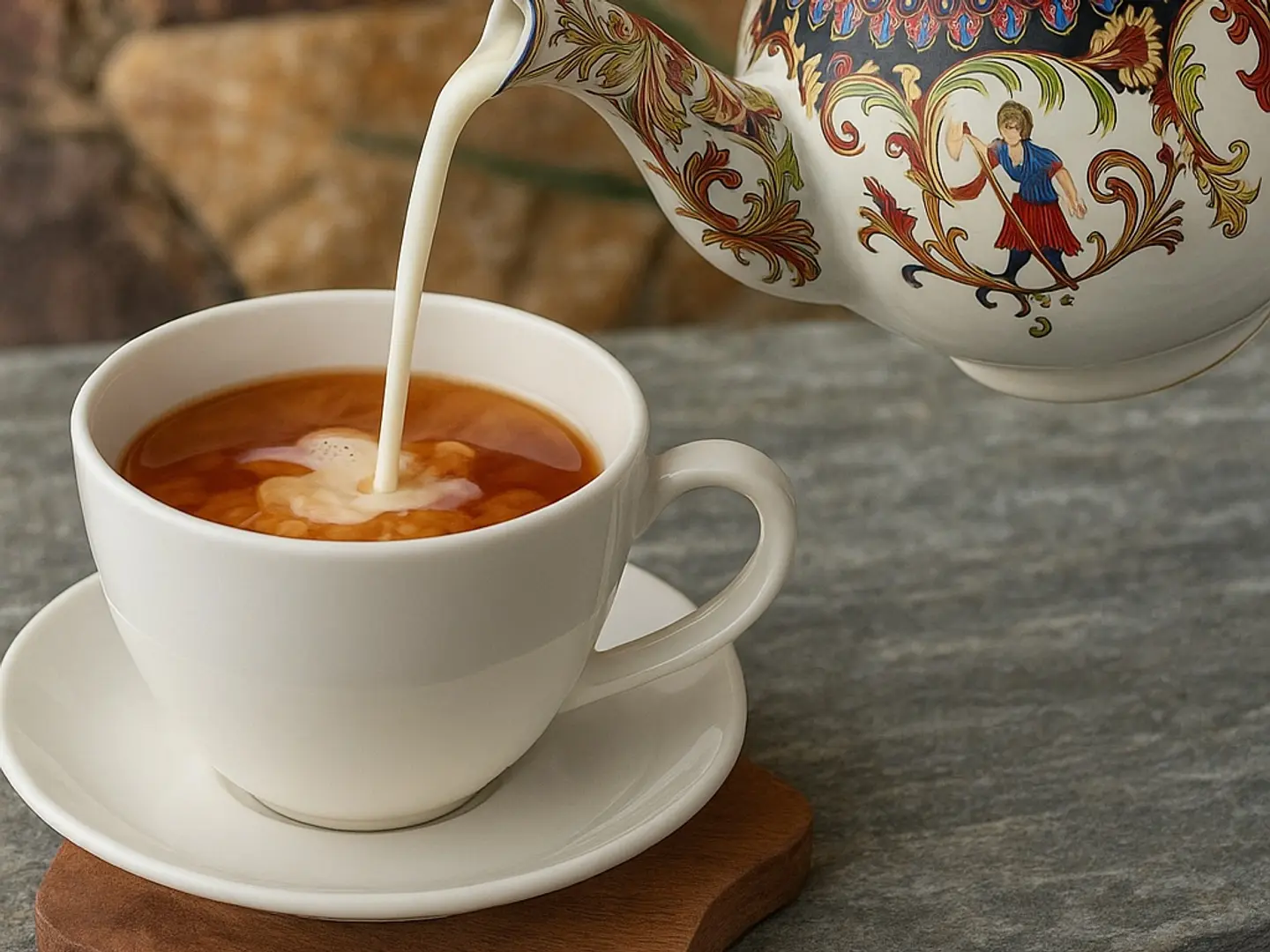 كوب حليب شاهي