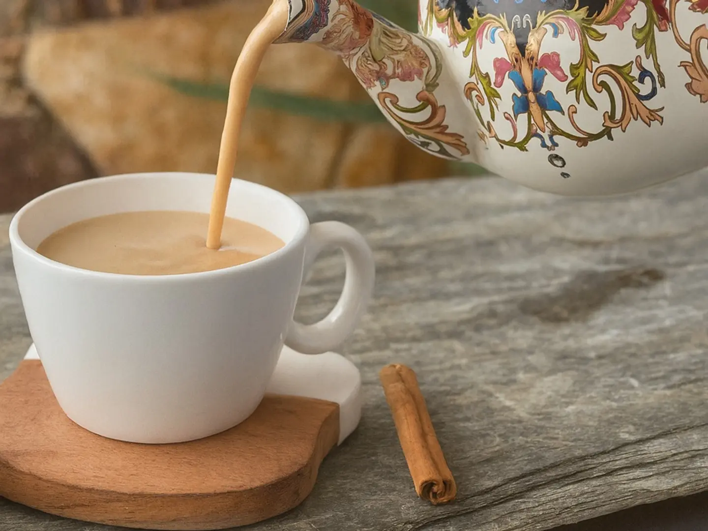 كوب حليب قرفة