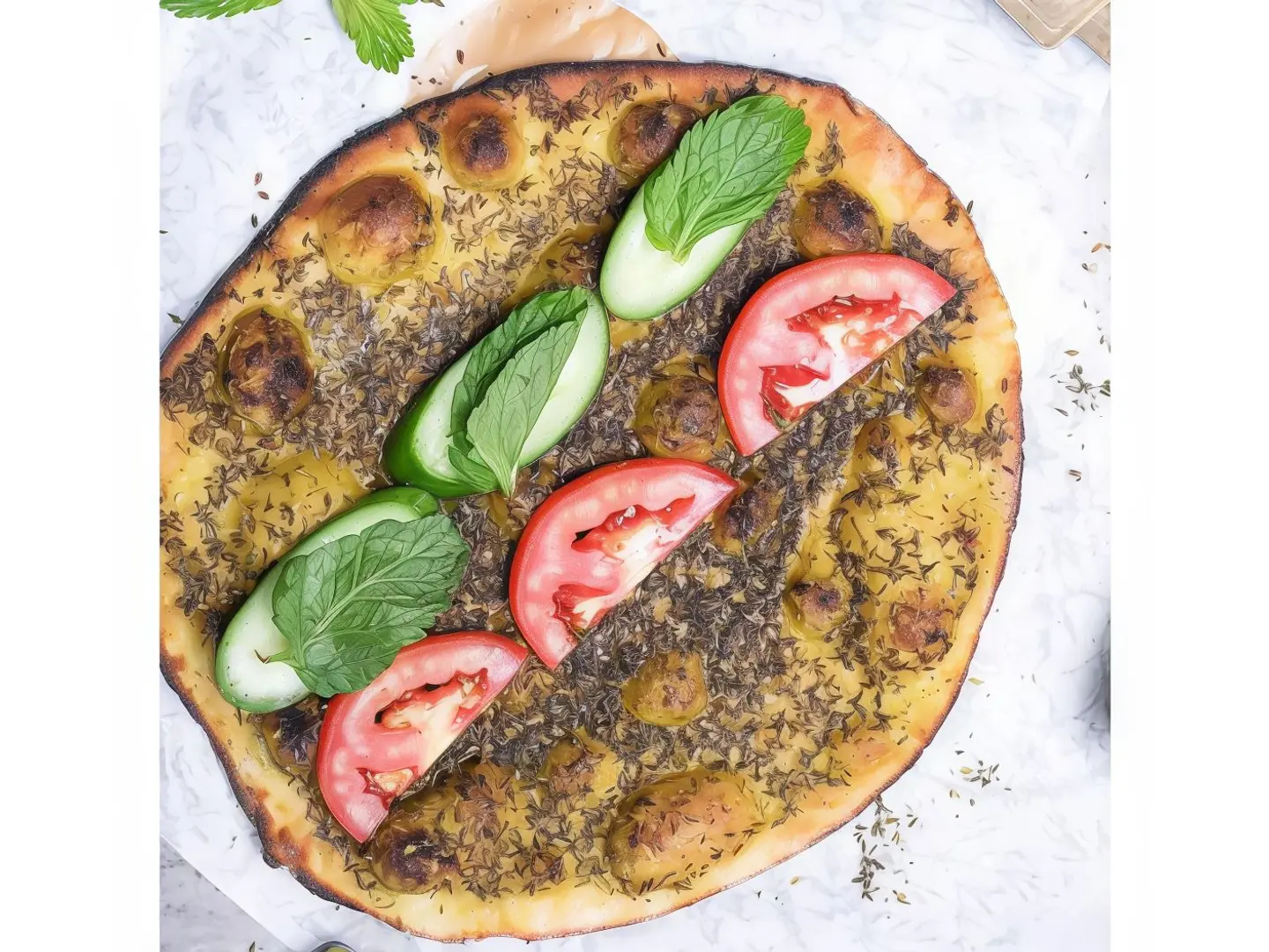 زعتر مع خضار