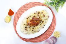 ربع دجاج شواية رز بخاري
