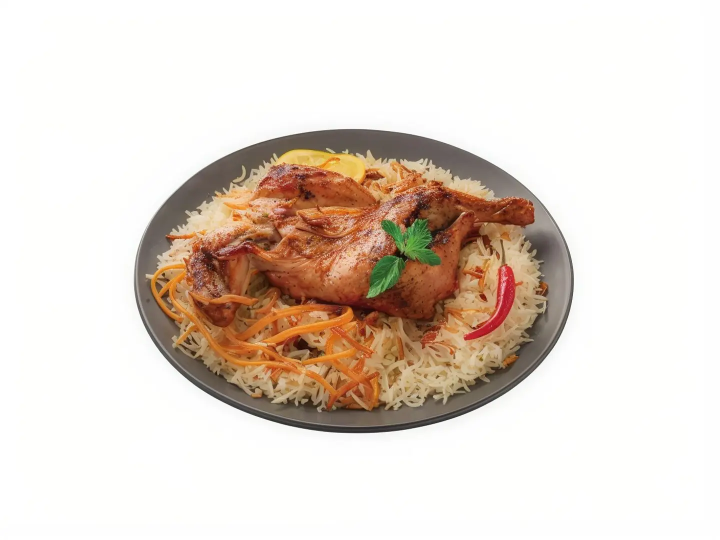 مثلوثة دجاج نص