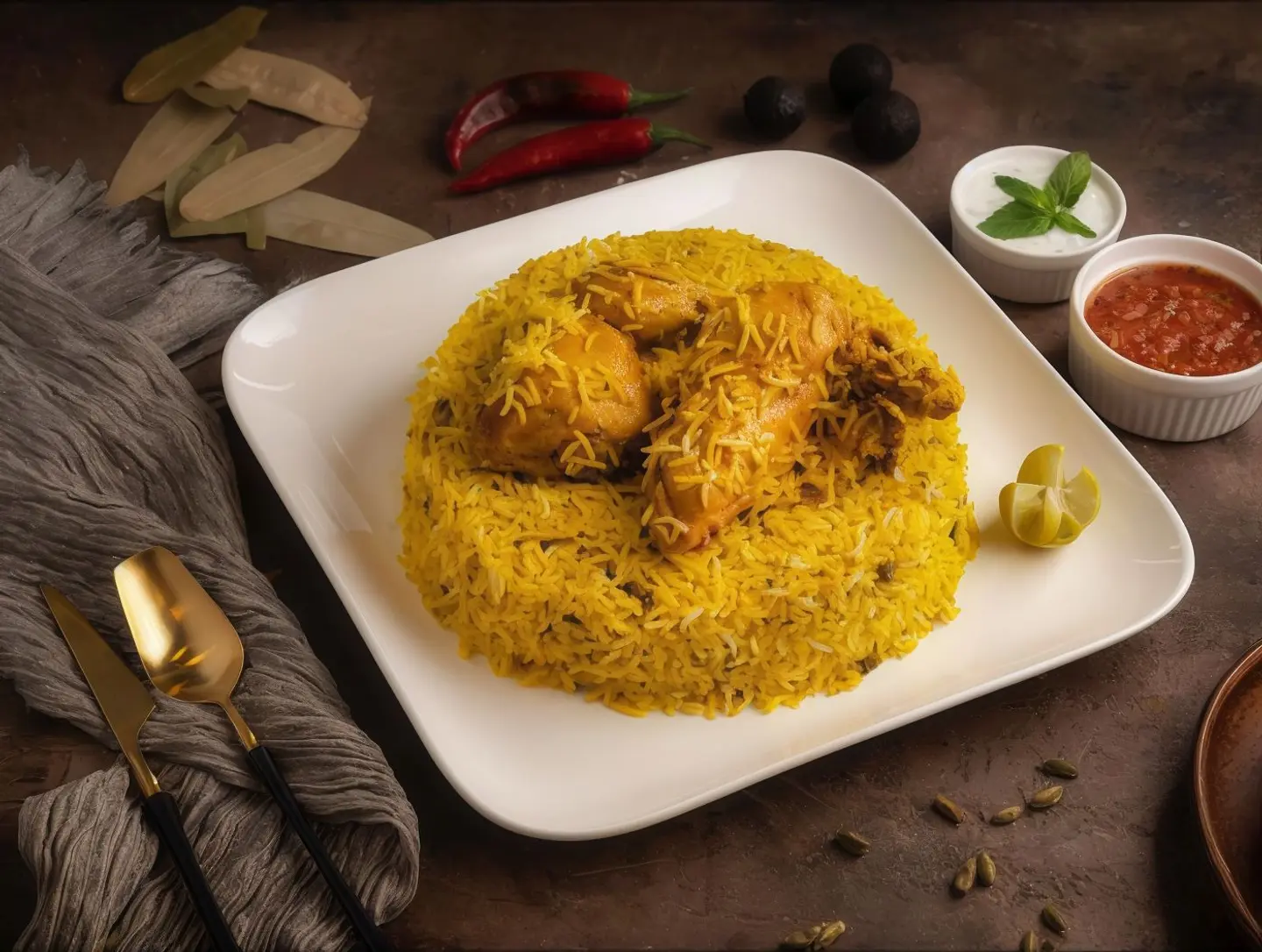 برياني دجاج حبه