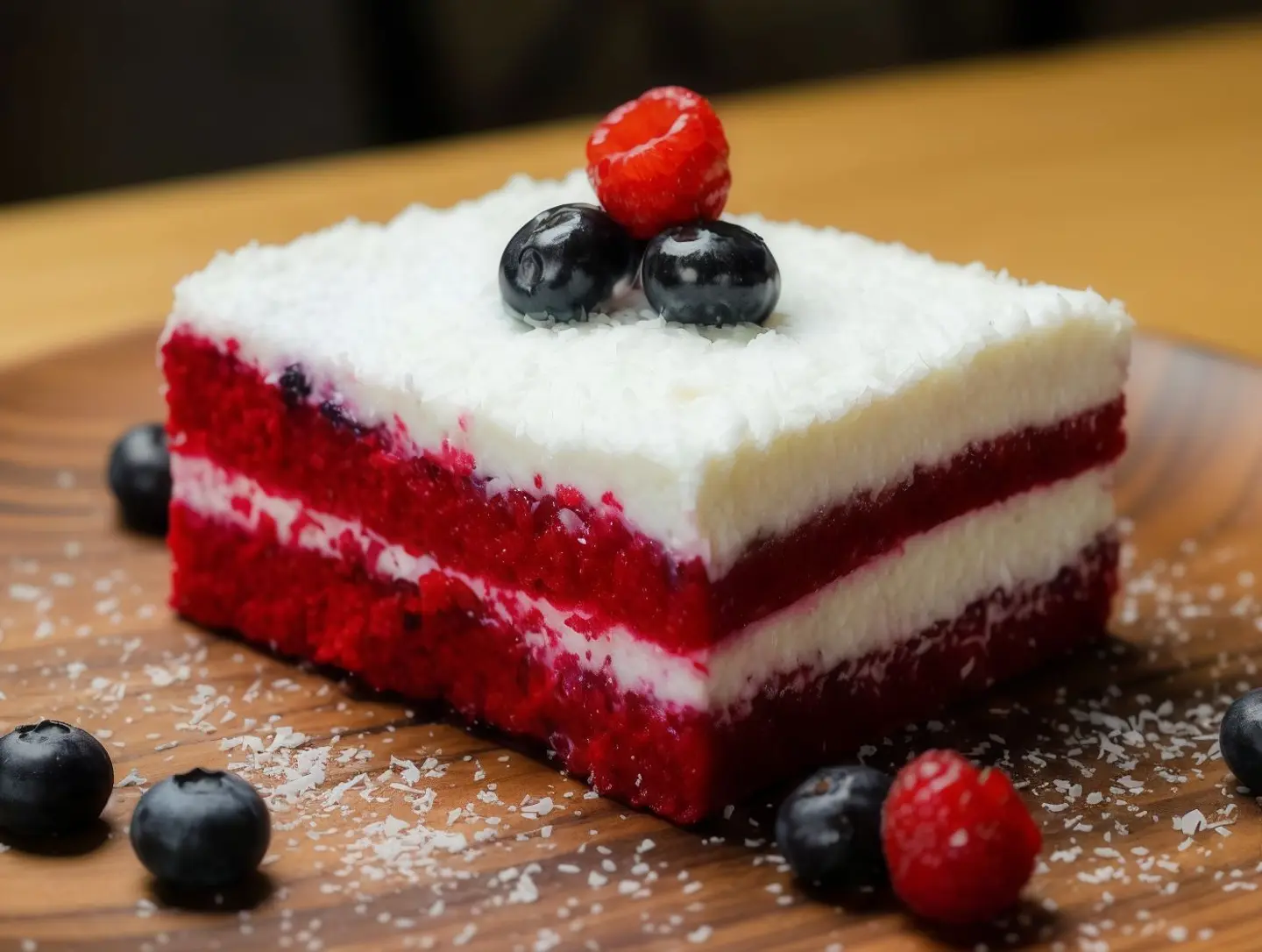 Coconut And Blueberry Cake