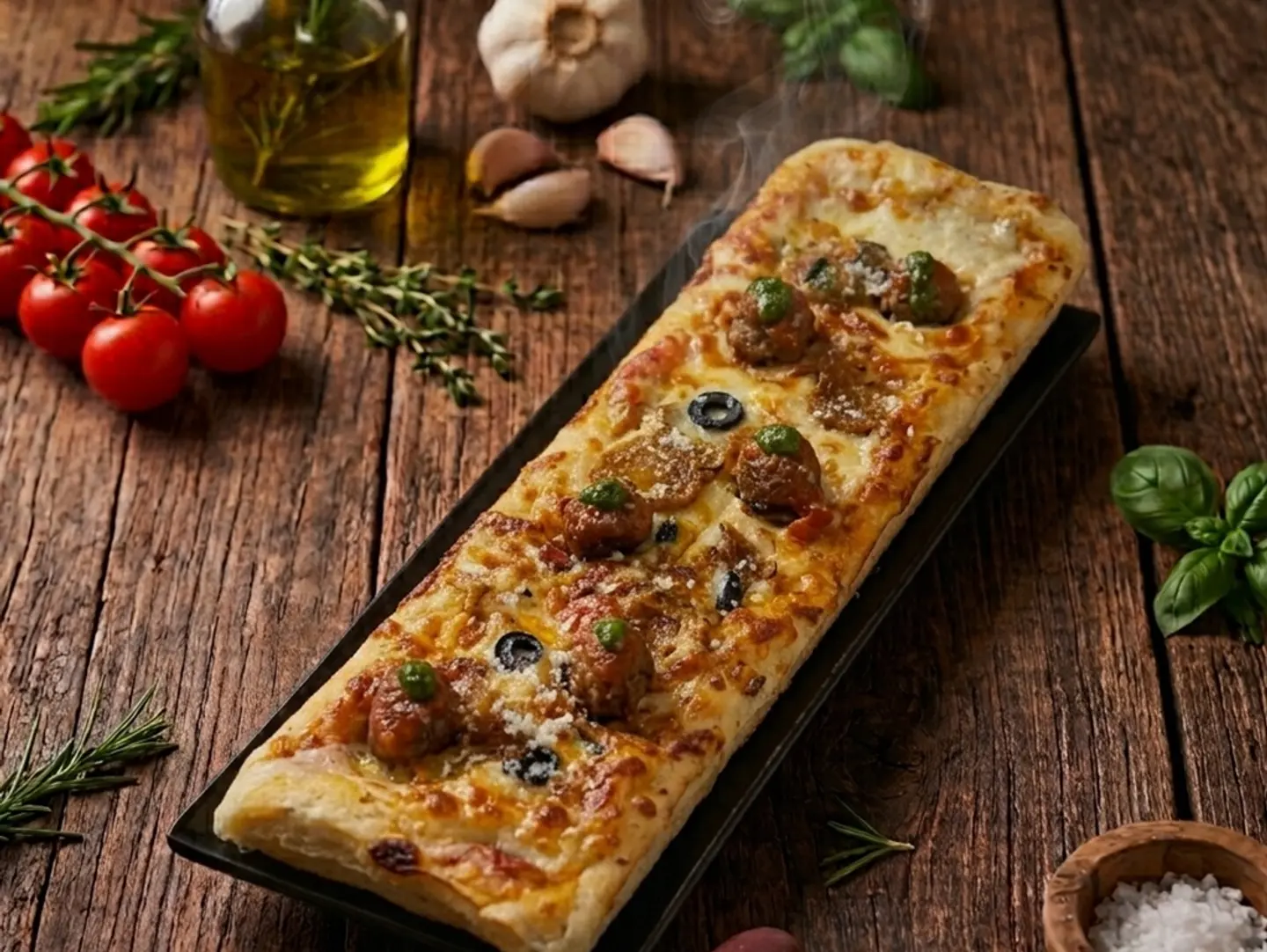Meatball Pizza