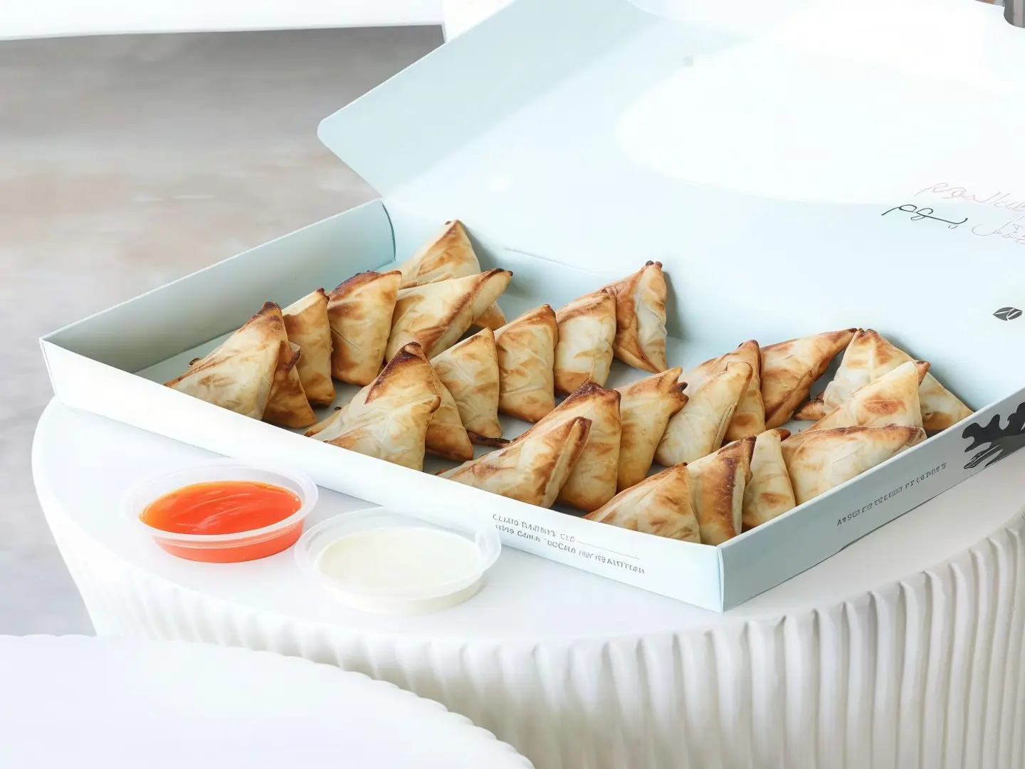 بوكس سمبوسة دجاج سادة وسط