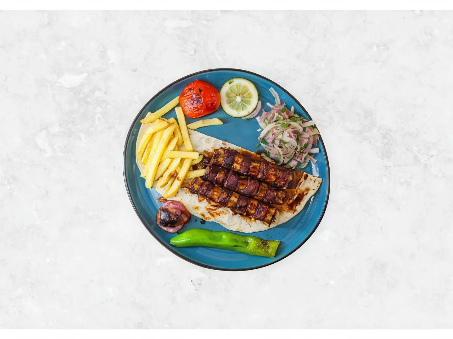 Eggplant Kebab Plate