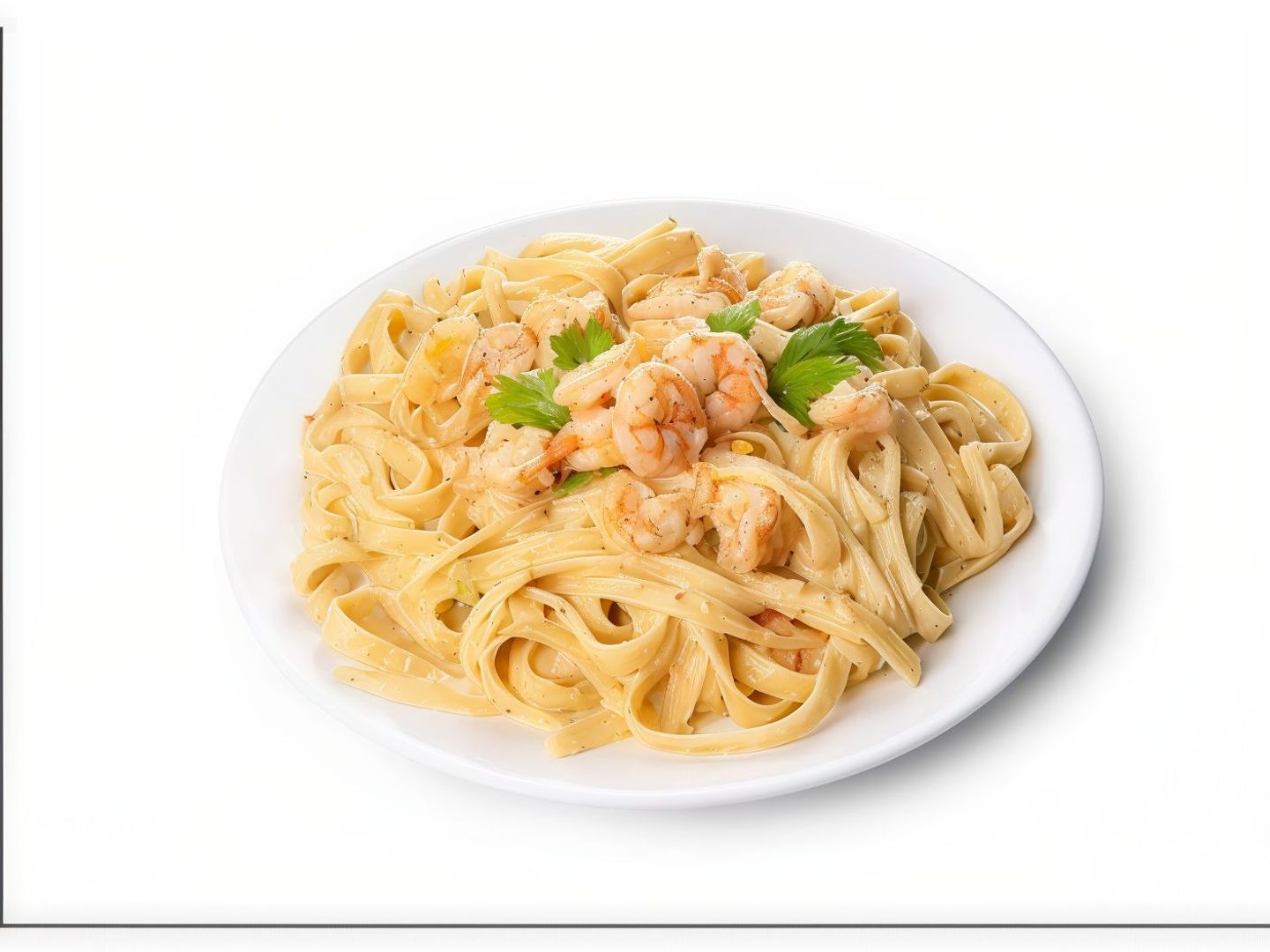 Fettuccine Alfredo With Shrimp