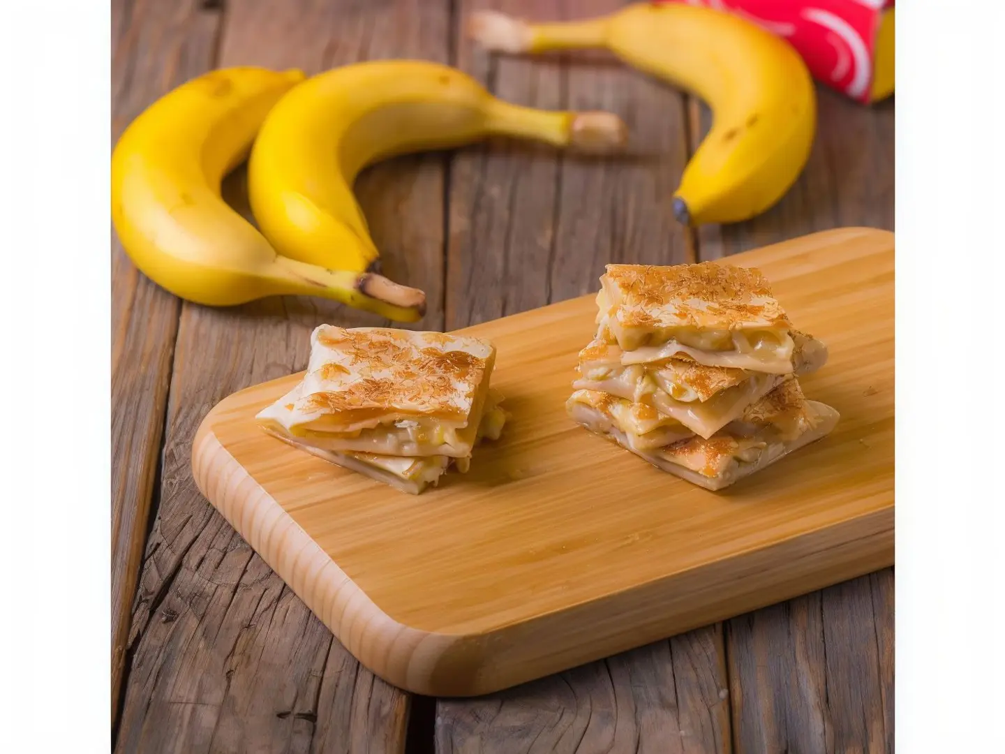 مطبق حلو موز بالجبنة
