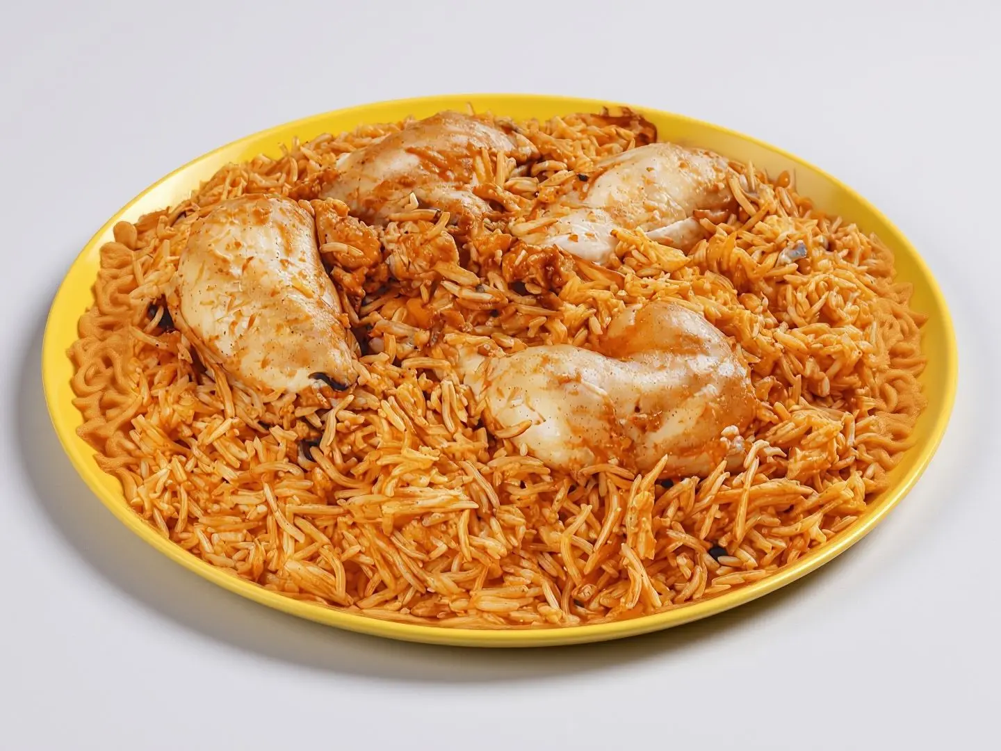 Half A Piece Of Chicken Kabsa With Red Pishawari