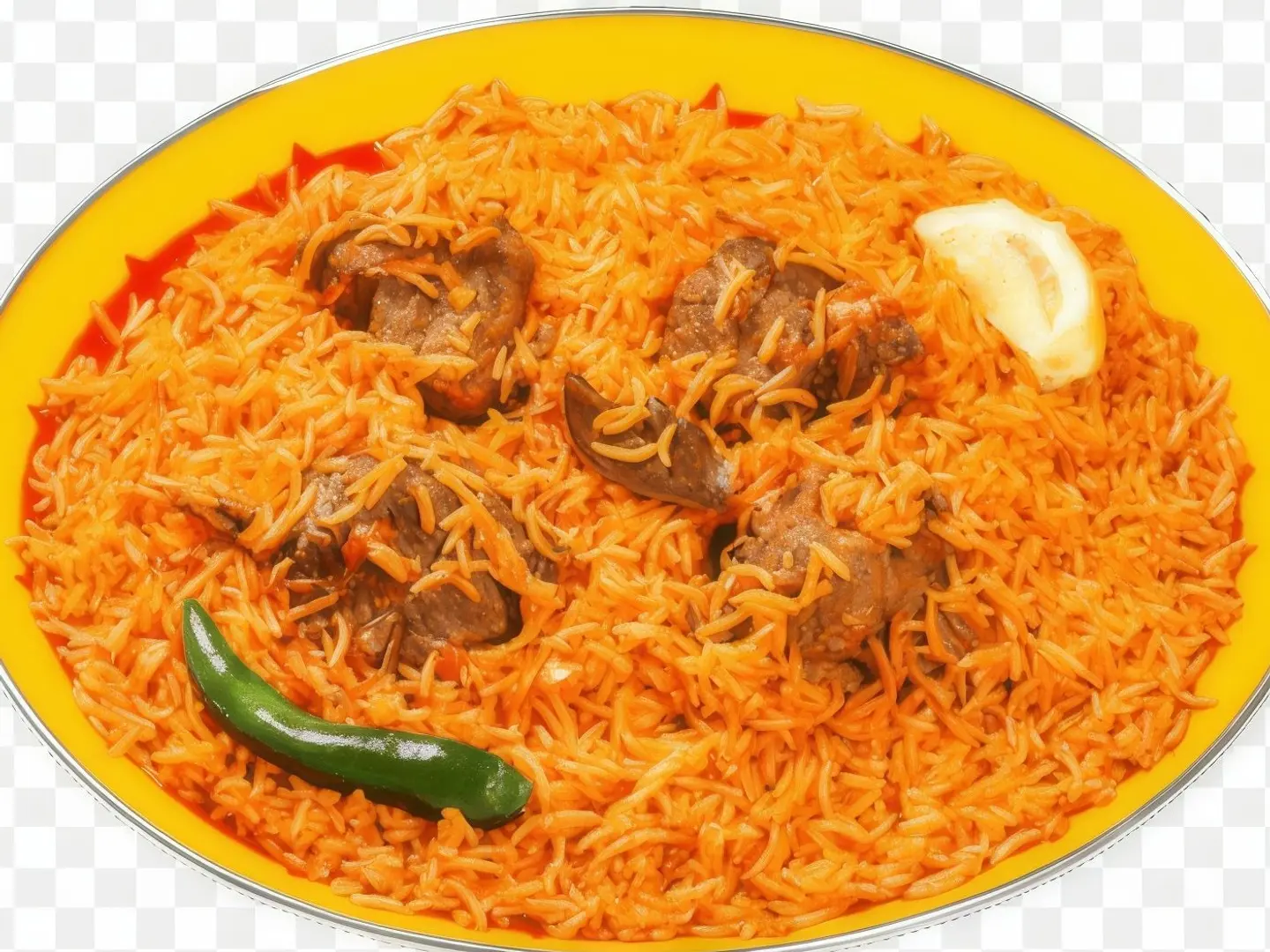 One Person Of Hashi Kabsa With Red Pishawari