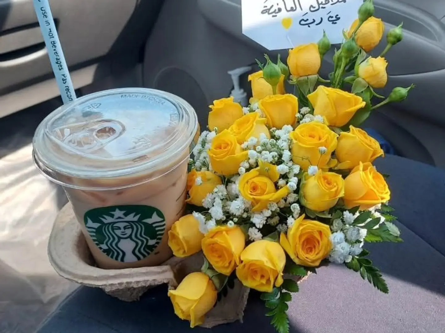 Flower Arrangement With Starbucks Coffee 10