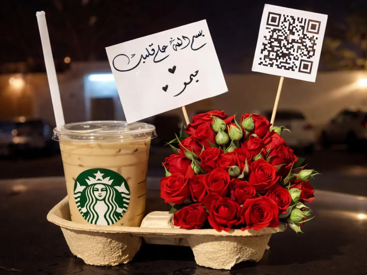 Flower Arrangement With Starbucks Coffee 4