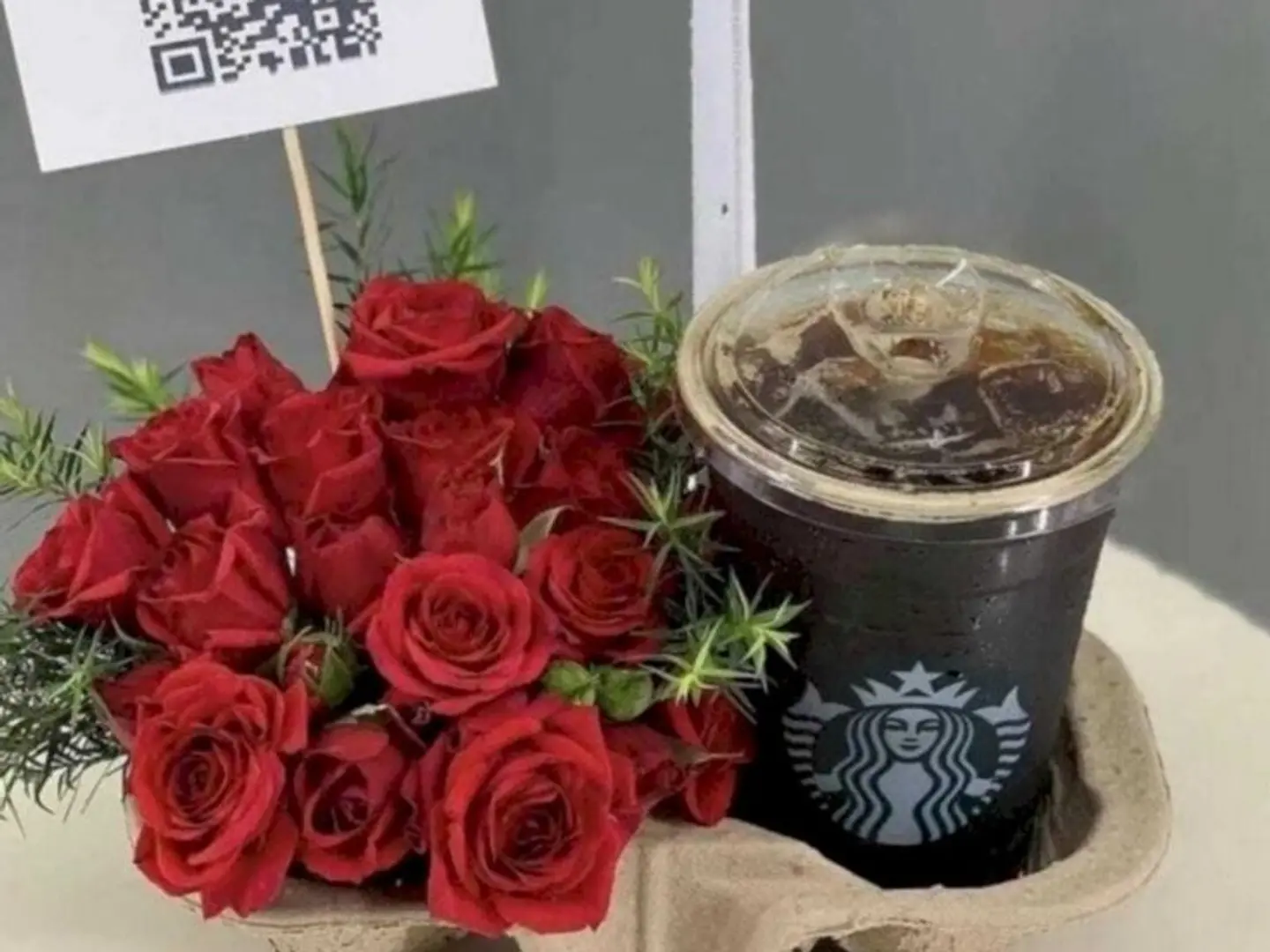 Floral Arrangement With Starbucks Coffee 11