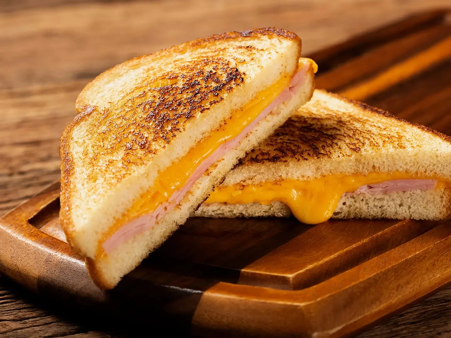 Two Grilled Cheese Sandwich