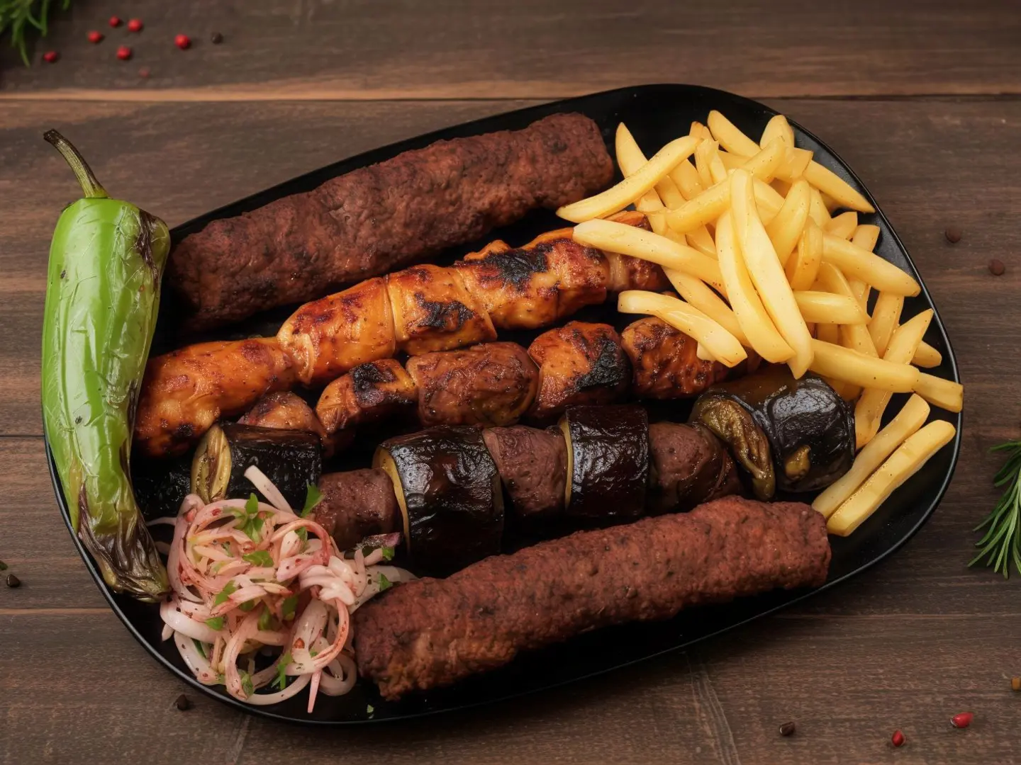 مشويات المضياف بكباب الخضار