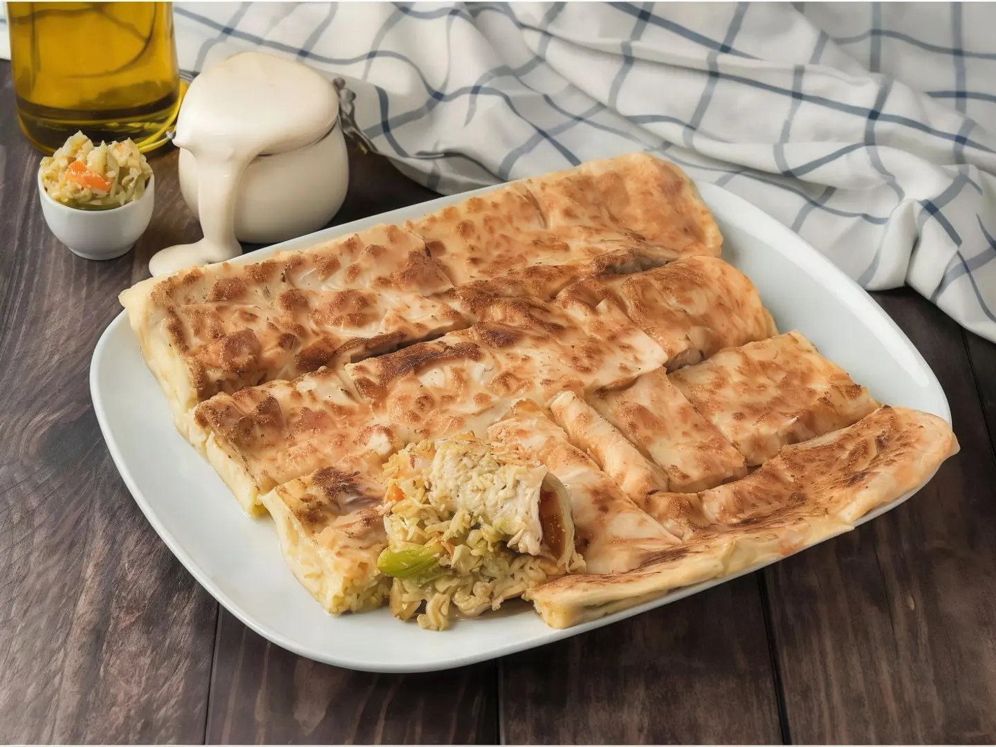 Chicken Mutabbak With Cheese