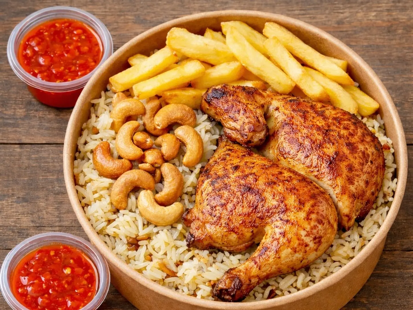 نص فروج شامي مع الرز