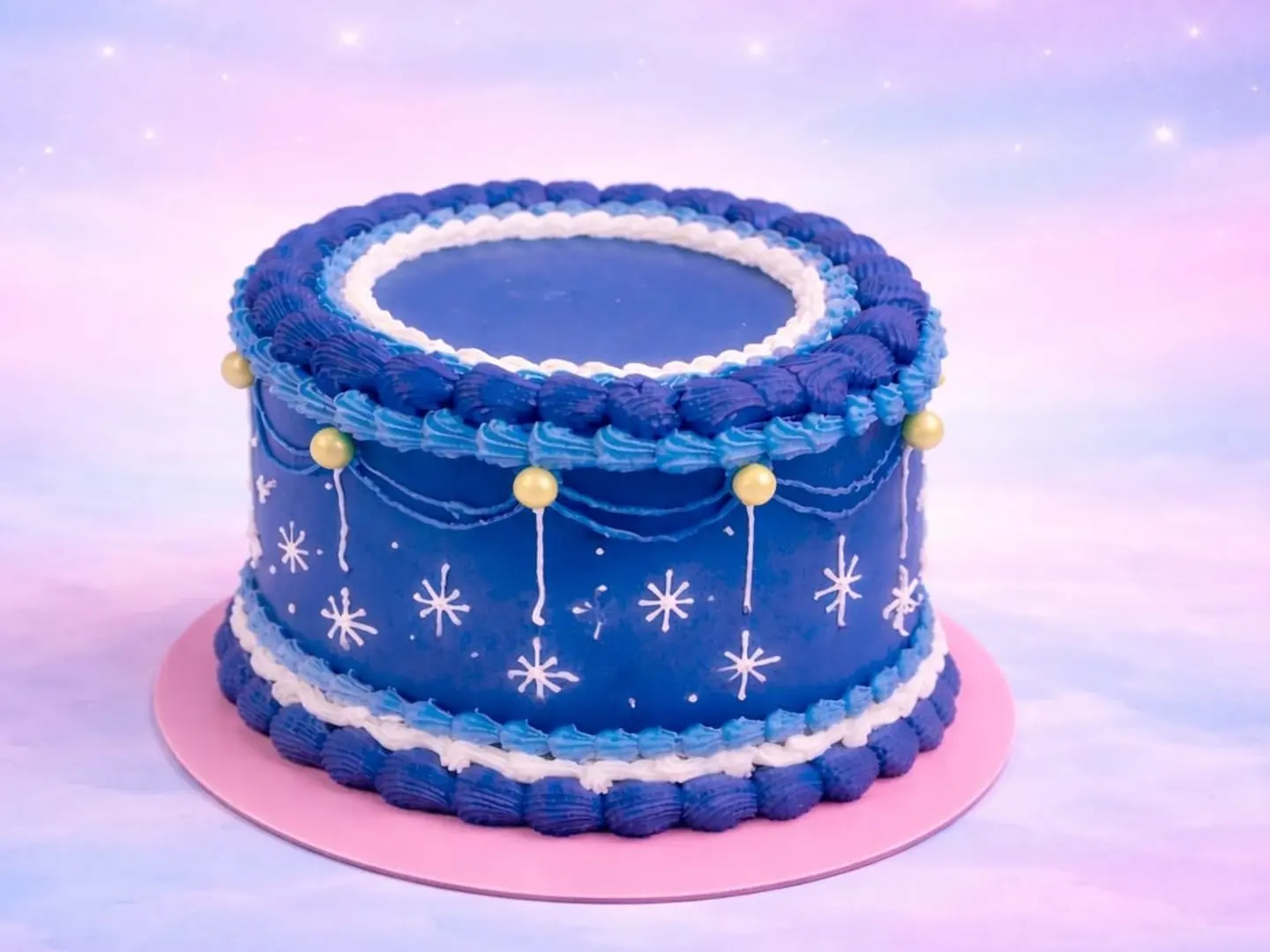 كيك ميلاد ازرق