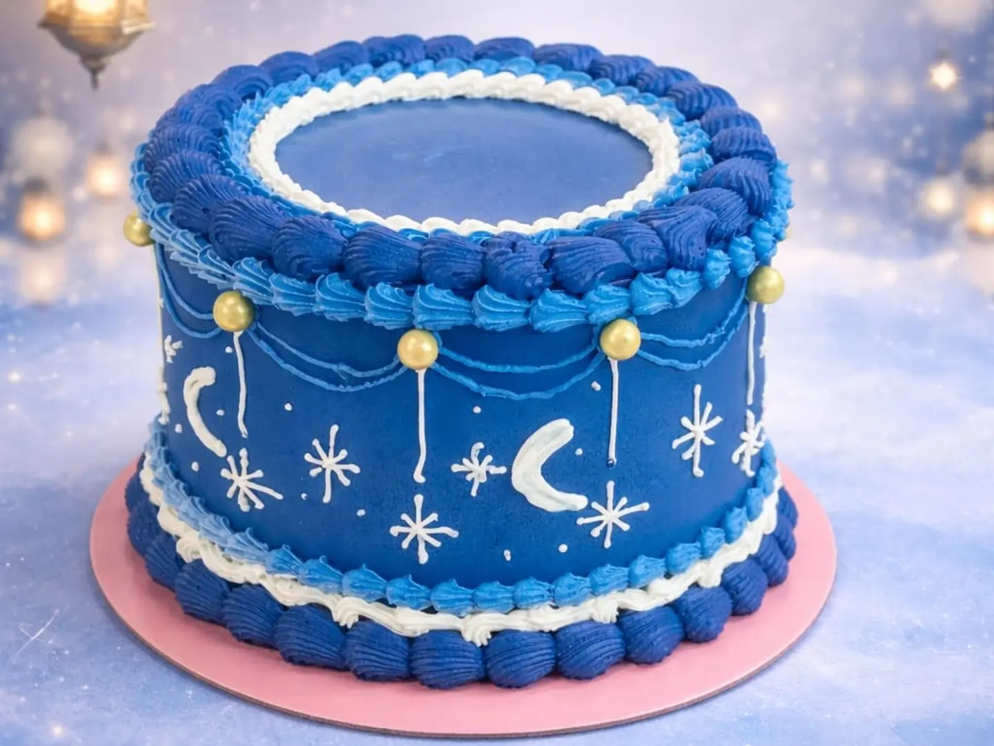 كيك رمضان ازرق