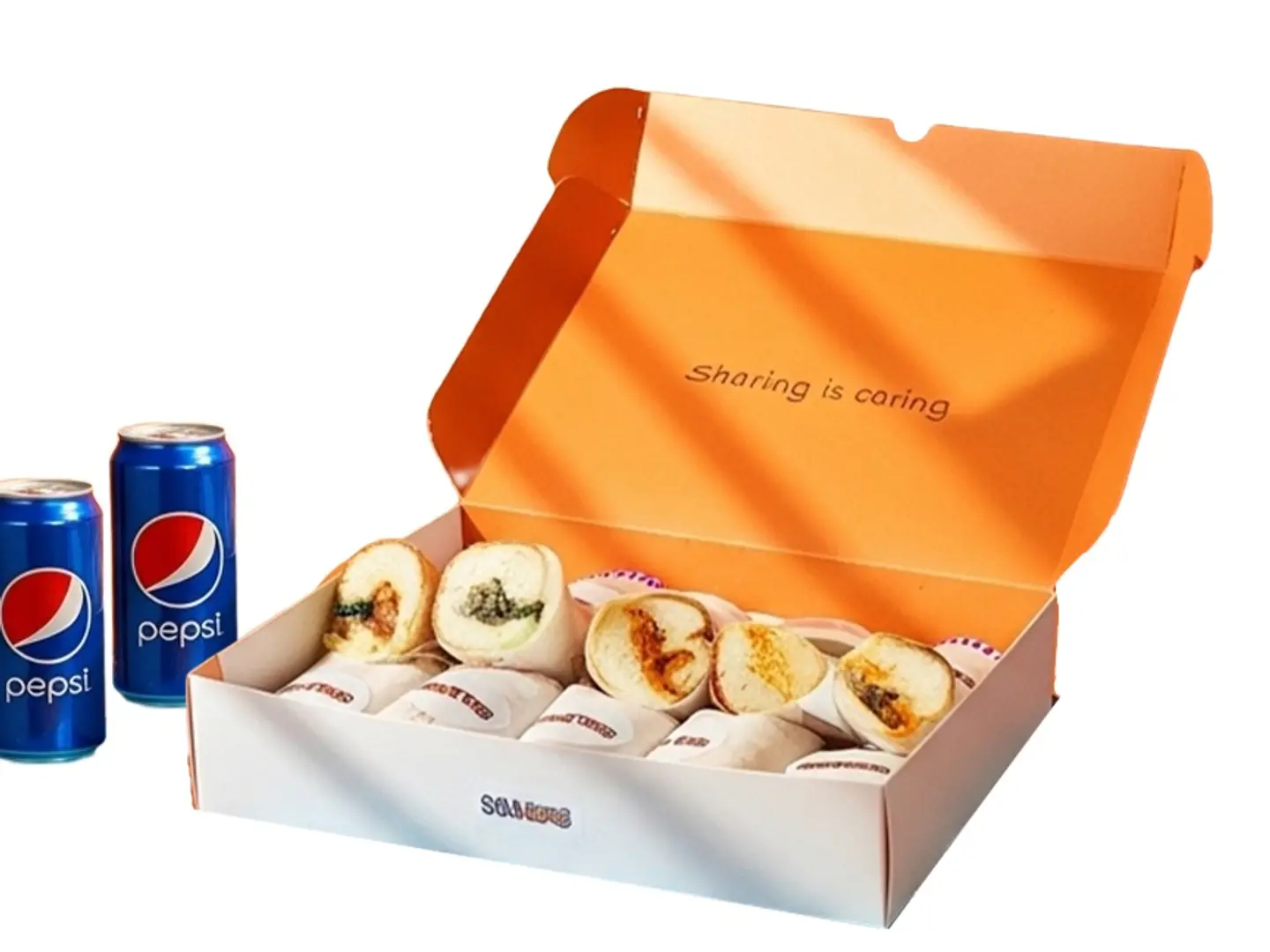 بوكس ساندويتش 10 قطع مع اثنين مشروب بيبسي