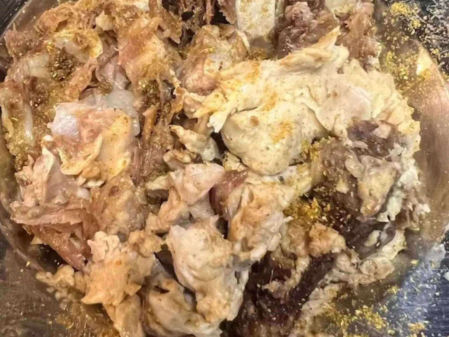 لحمة راس غنم نص راس على الصاج