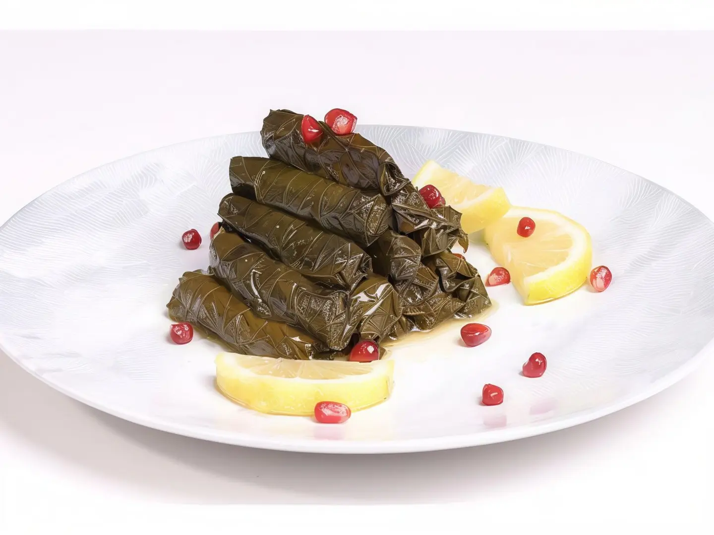 صحن ورق عنب وسط