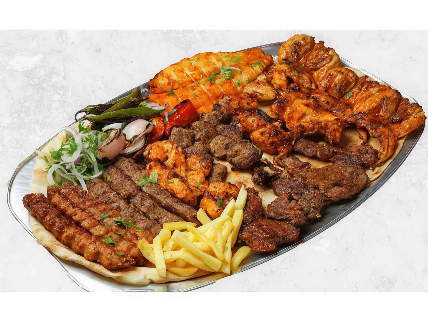 Large Mixed Grill 1 Kg With Rice