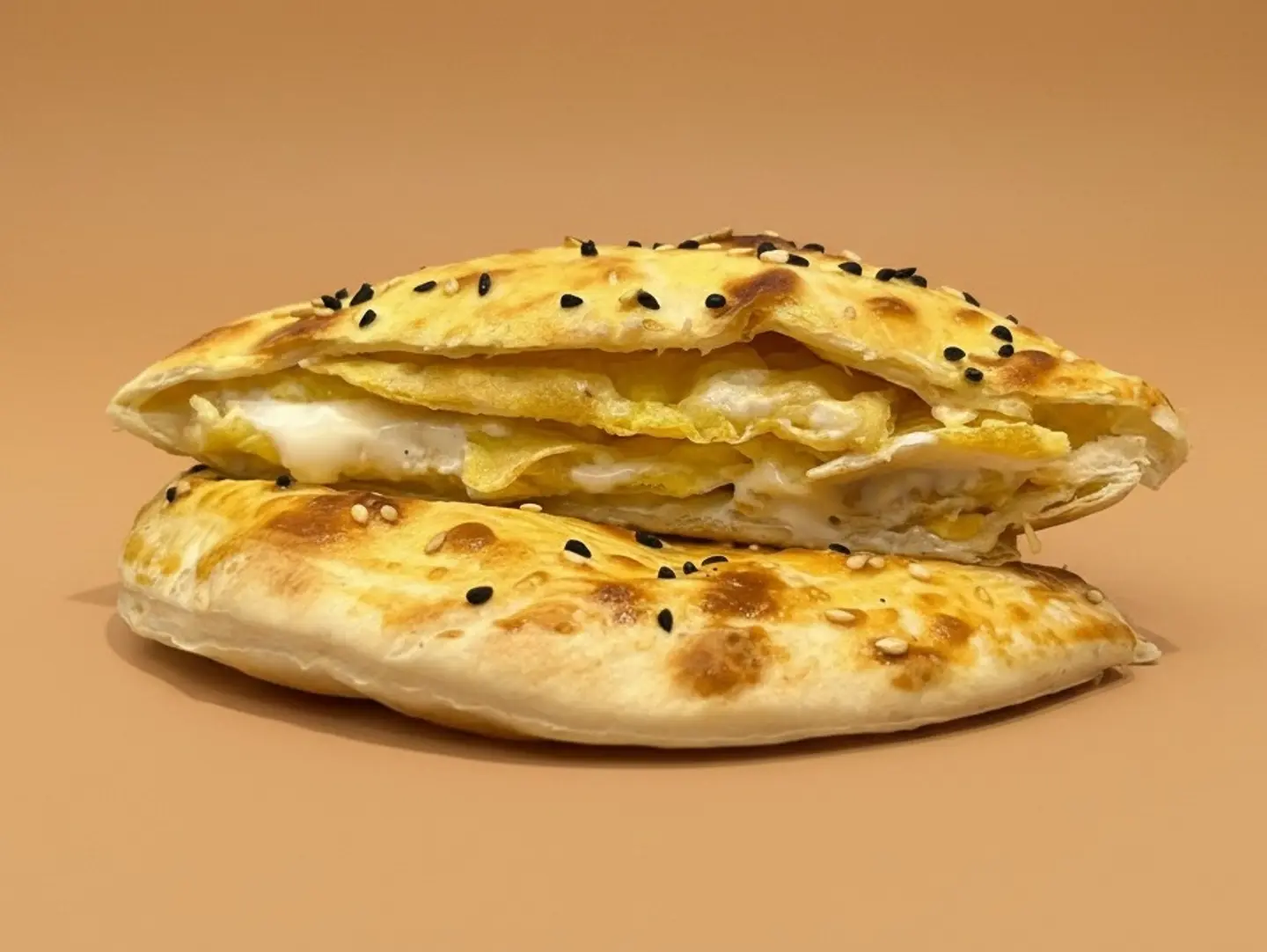 مدور بيض مقلي جبن
