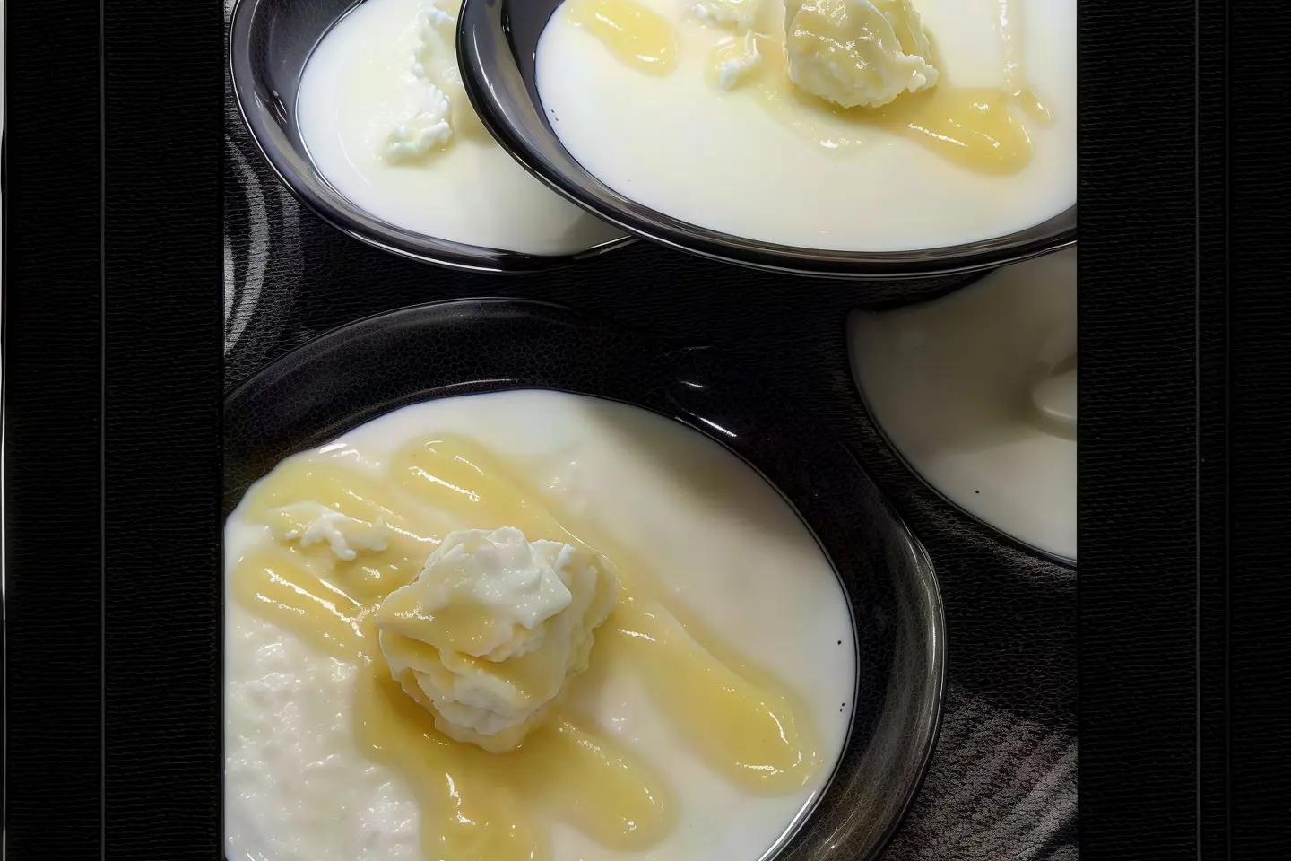 صحن قشطة و عسل