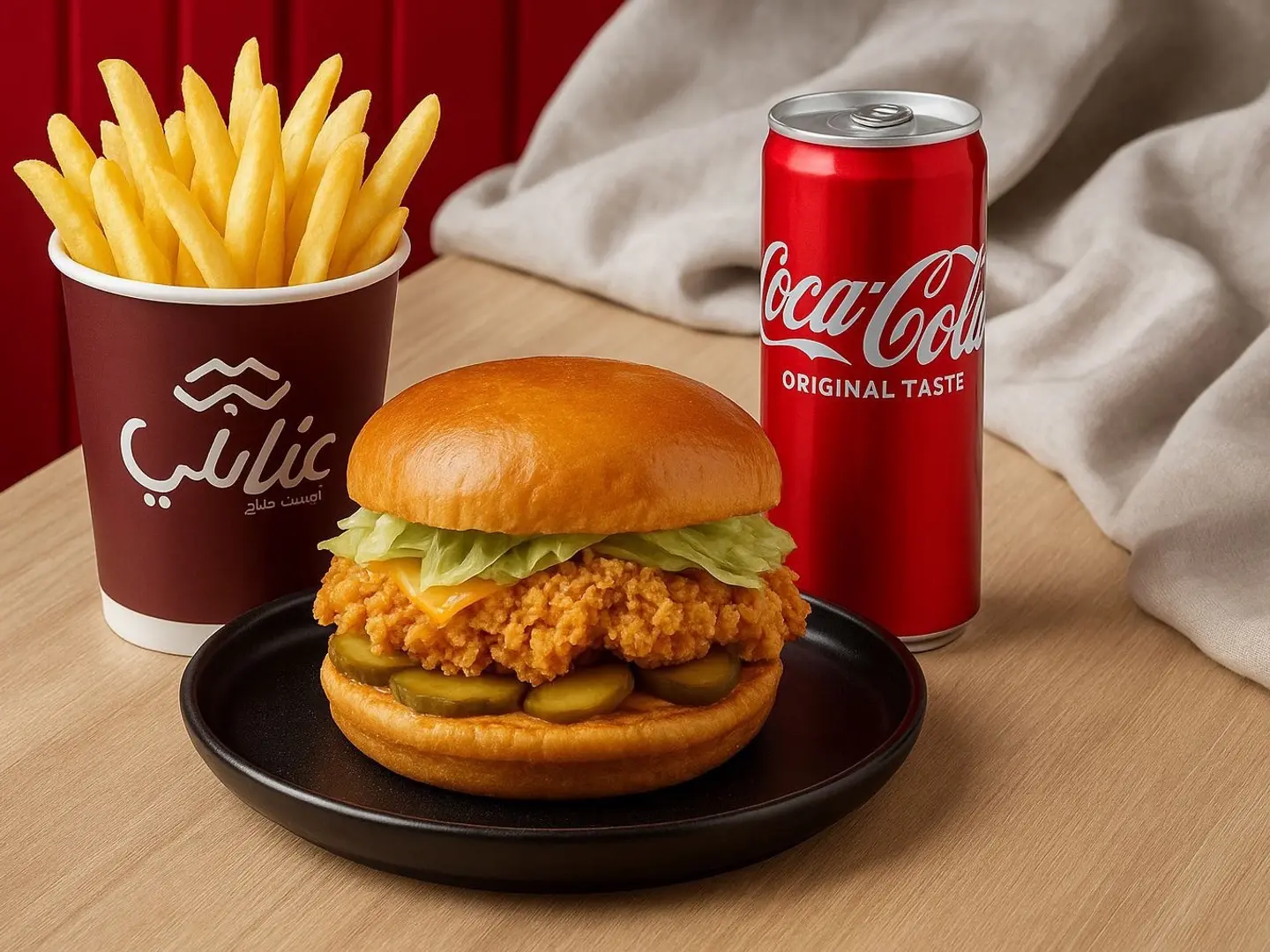 برجر عنابي عادي وجبه