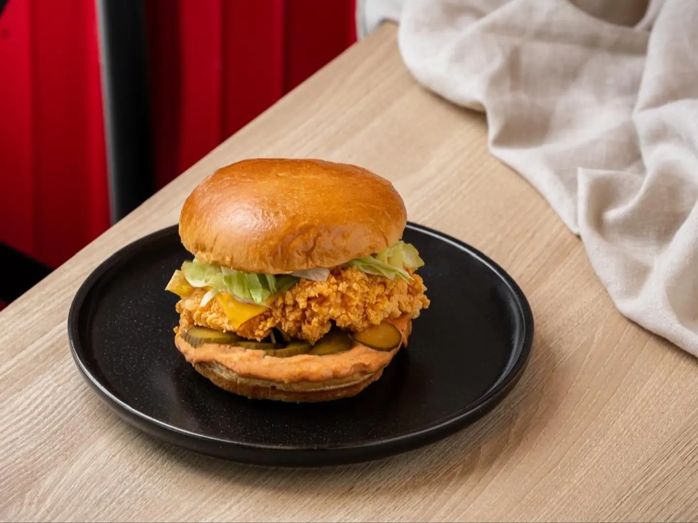 برجر عنابي حراق وجبه