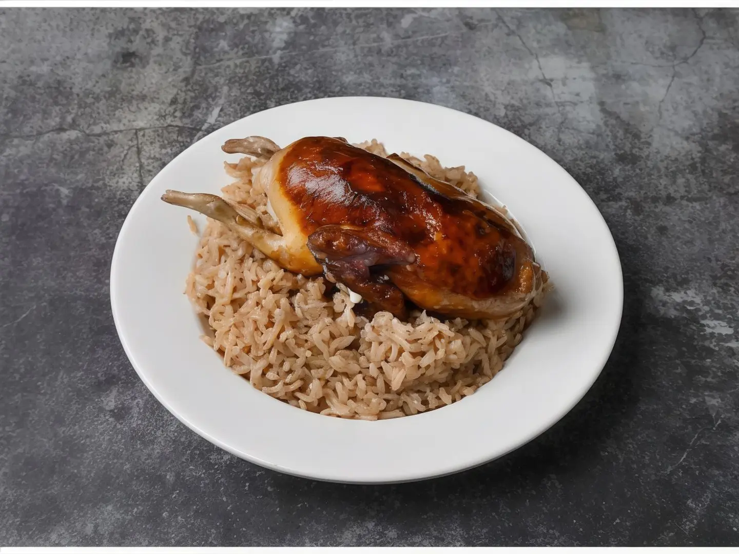 Stuffed Fried Pigeon Meal