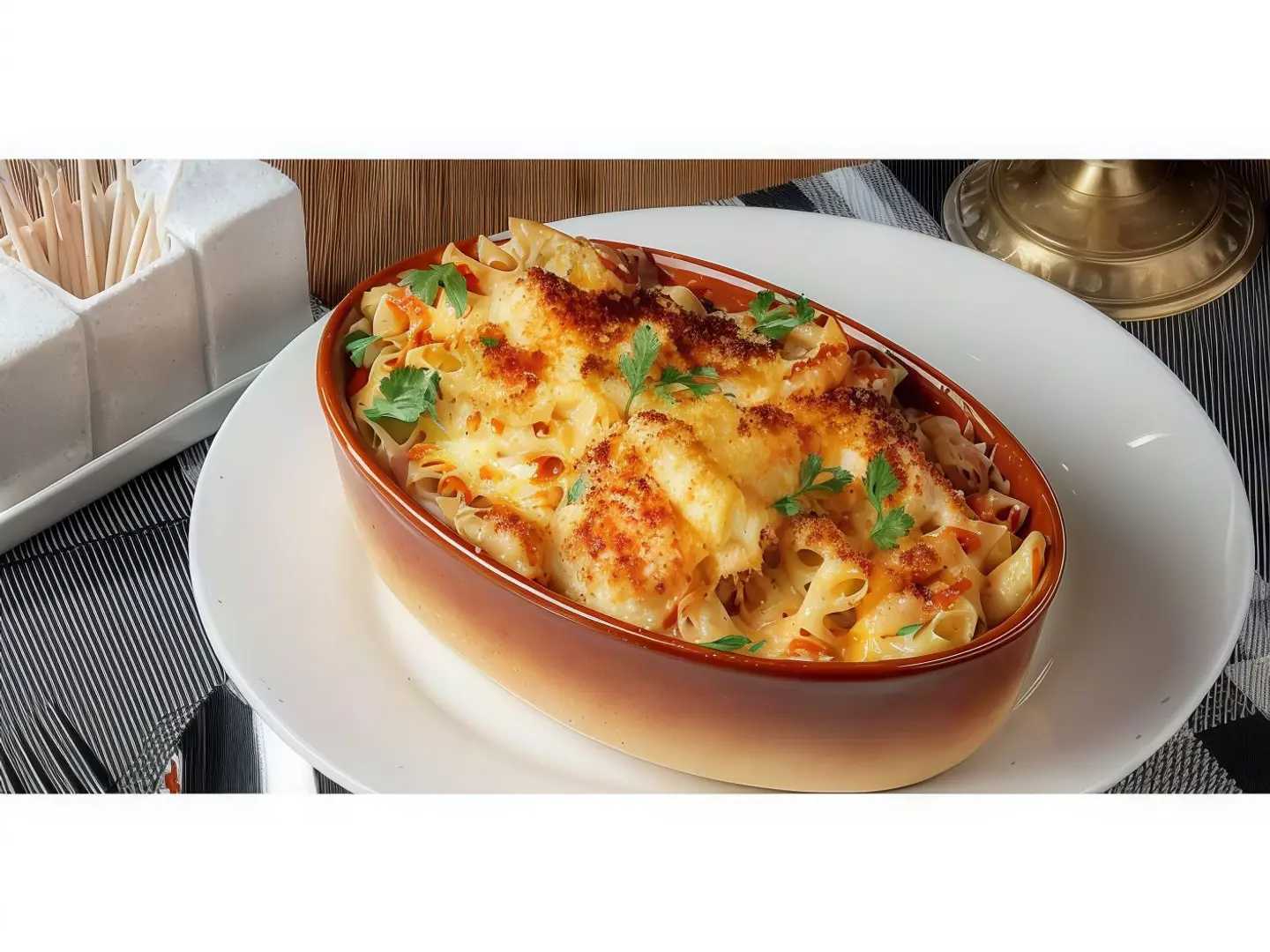 Pasta Casserole With Breaded Chicken