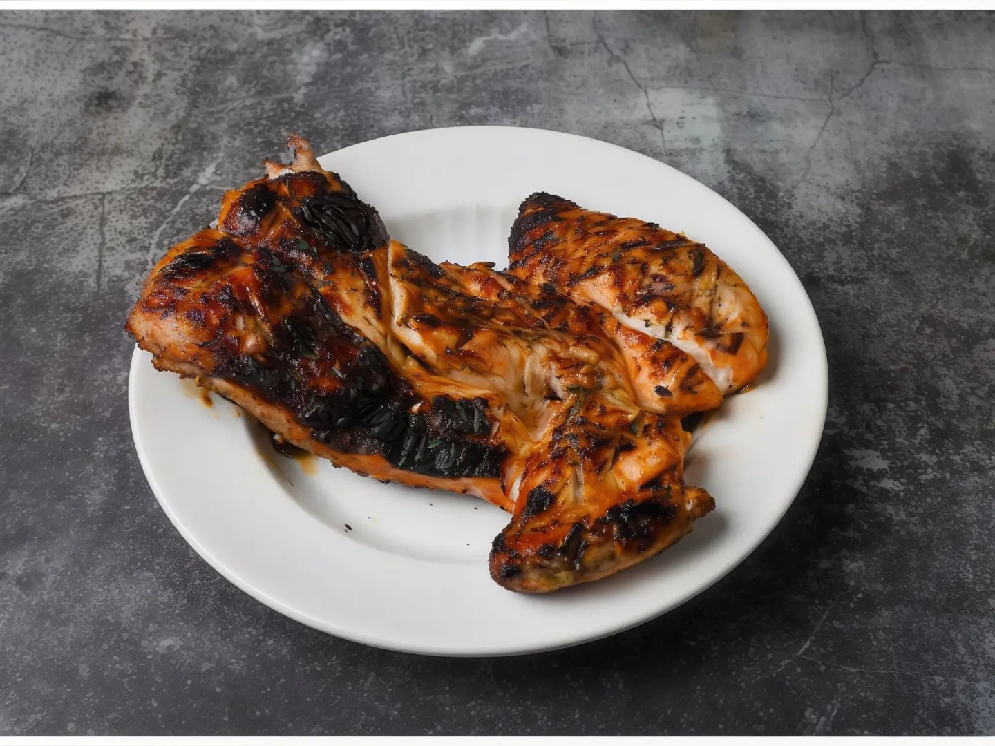 Half Grilled Chicken With Tahini And Bread