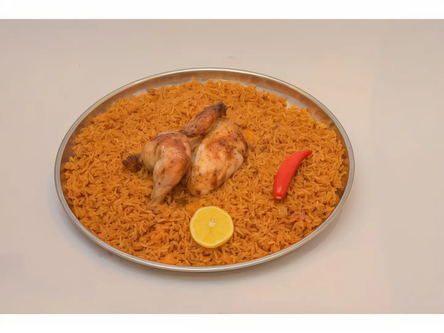 Half Chicken Shawaya With Red Rice