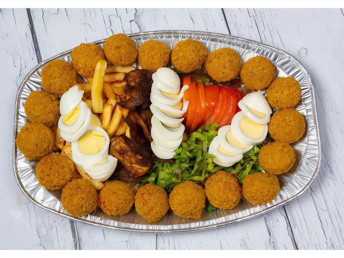 صحن فلافل مشكل