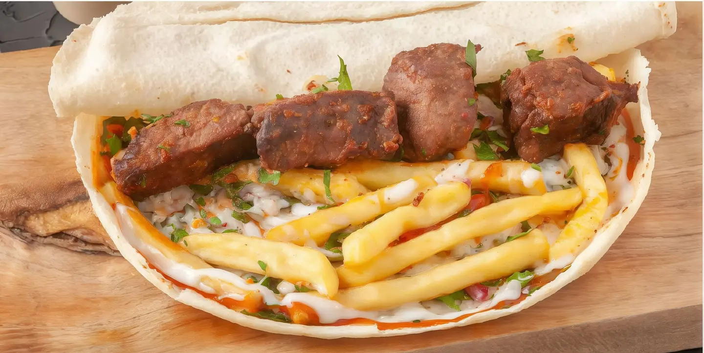 ساندوتش أوصال لحم شامي - دبل