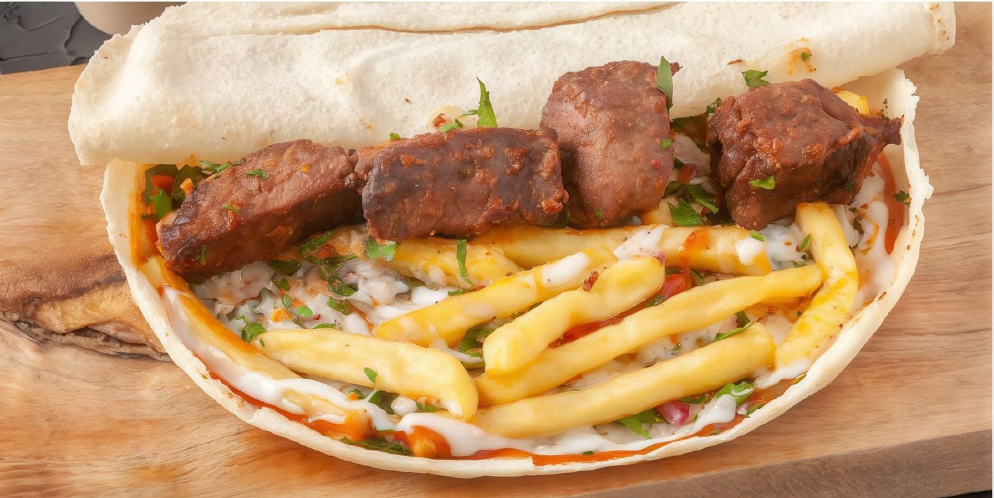 ساندوتش أوصال لحم شامي - دبل
