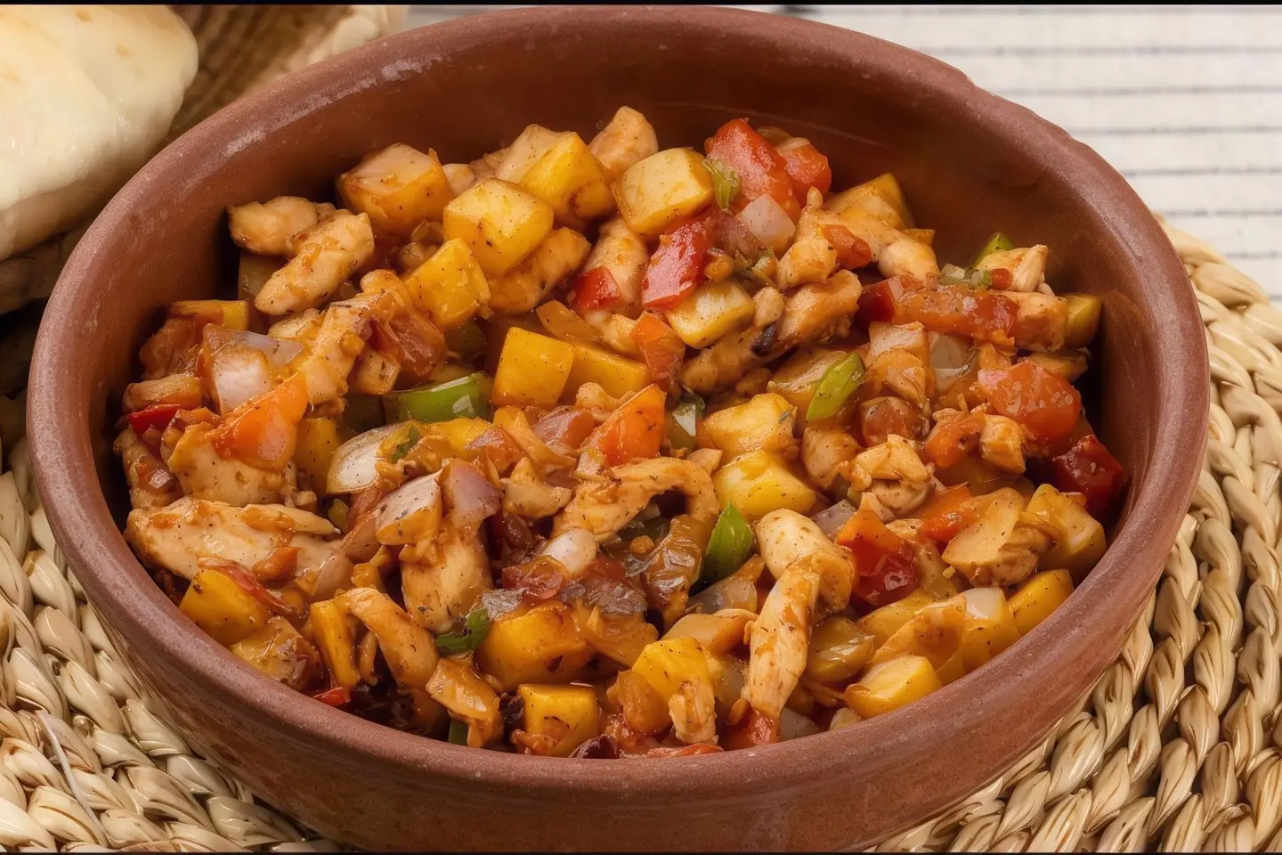 طبق دجاج وبطاطا