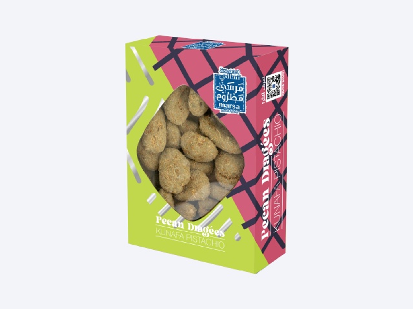 Pecan Dragee Kunafa With Pistachio Box 350g