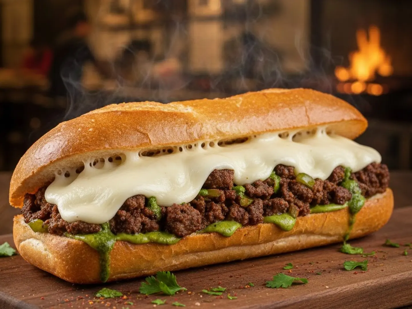 ساندويتش كبده بالجبن