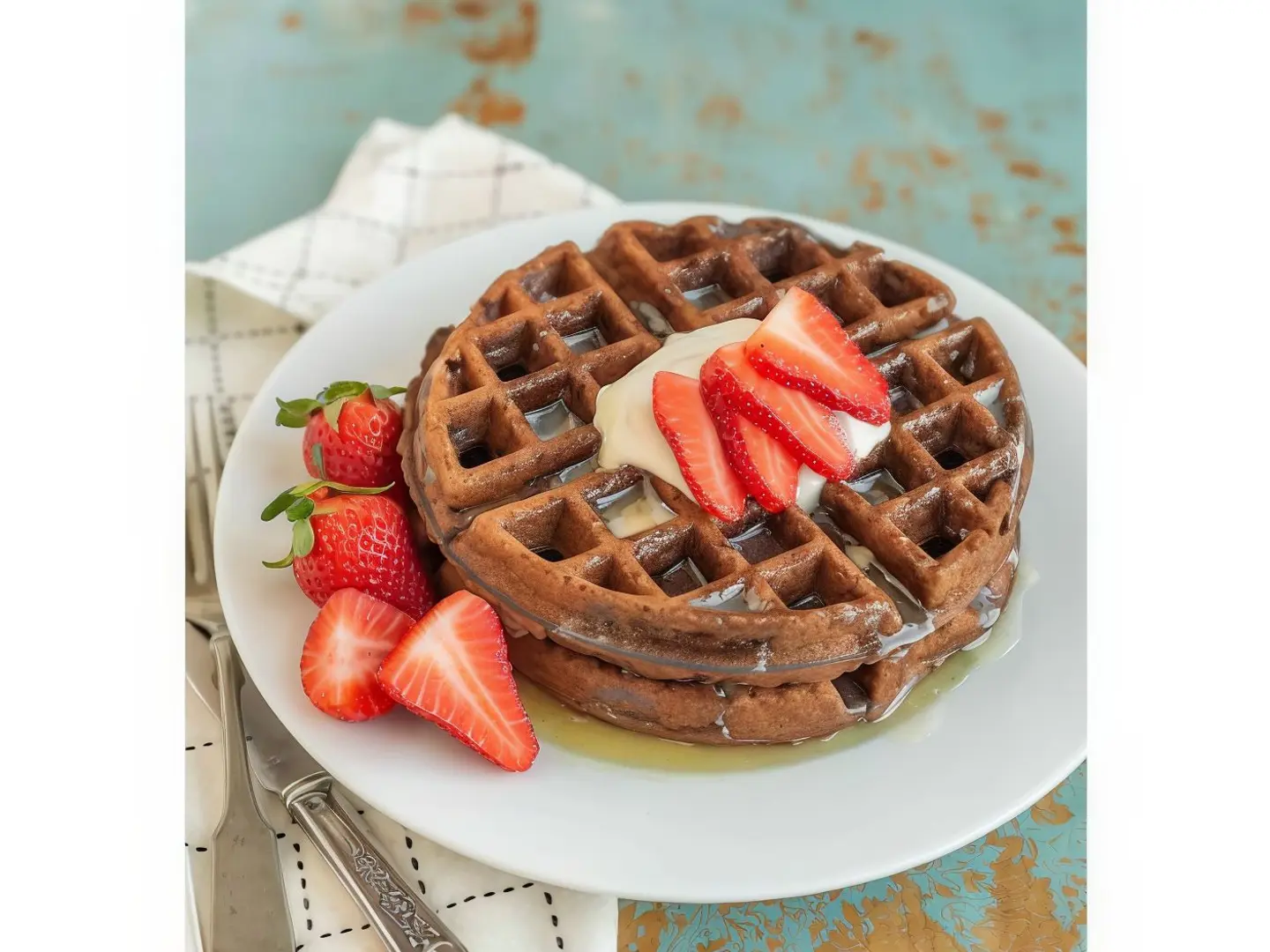 2 Piece Mixed Fruit Waffle