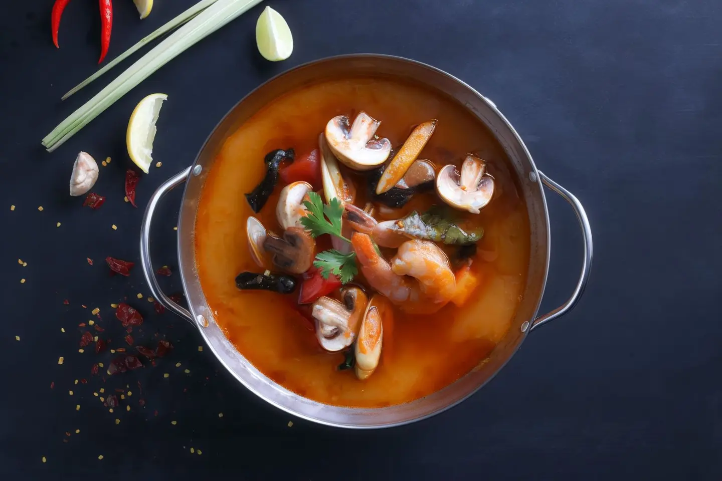 شوربة توم يام بالجمبرى