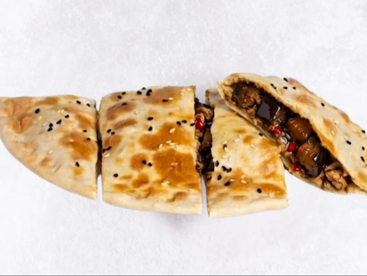 فطيرة فتة باذنجان