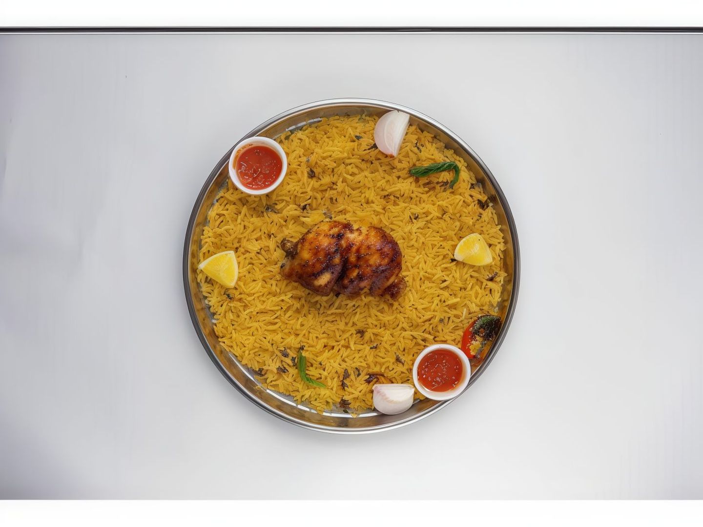 Half Grilled Chicken With Rice