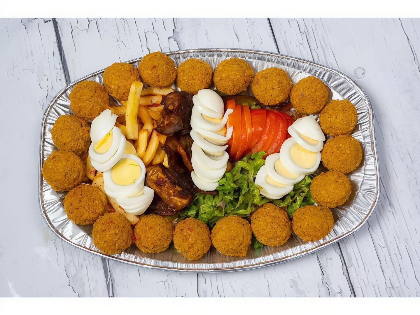 صحن مشكل فلافل